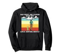 Dad What Are Clouds Made Of? Funny Programmer Daddy Felpa con Cappuccio