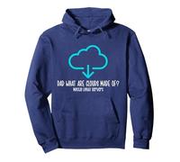 Dad What Are Clouds Made of? Mostly Linux Servers Felpa con Cappuccio, Unisex per Adulti, Navy, XL
