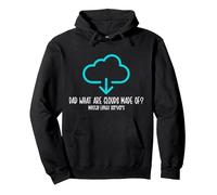 Dad What Are Clouds Made of? Mostly Linux Servers Felpa con Cappuccio, Unisex per Adulti, Nero, S