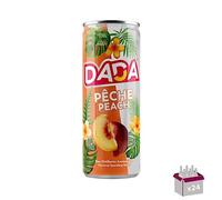 Dada - Acqua frizzante goût pêche boîte slim - 24x33 cl