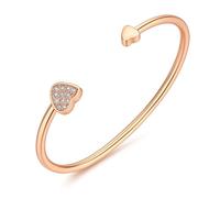 Dada Gioielli - Bracciale Donna Rigido Quadrifoglio Stella Cuore | Zirconi Brillanti, Idea Regalo Per Lei