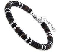 Dada Gioielli - Bracciale Uomo Pietre Naturali Scegli la Pietra che ti Rappresenta - Idea Regalo Compleanno Misura Regolabile 18,5+3 cm (Nero Agata)