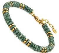 Dada Gioielli - Bracciale Uomo Pietre Naturali Scegli la Pietra che ti Rappresenta - Idea Regalo Compleanno Misura Regolabile 18,5+3 cm (Verde Kiwi)