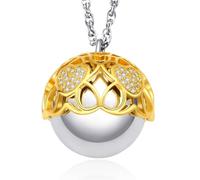 Dada Gioielli - Collana Chiama Angeli, Melodia per Mamma in Gravidanza | Fortuna, Amore Madre e Figlio, Cuore Zirconato Catena Acciaio Regolabile 90+10 cm