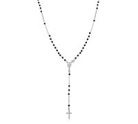 Dada Gioielli - Collana Rosario in Argento 925 con Medaglia Madonna Miracolosa e Croce e Medaglia della Vergine Maria - Girocollo per Uomo e Donna misura regolabile (Croce Classica)
