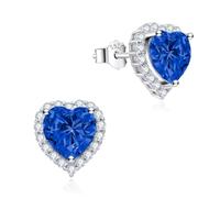 Dada Gioielli Orecchini Argento 925 Cuore 11mm Punto Luce | Con Zirconi Brillanti