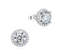 Dada Gioielli Orecchini Argento 925 Rotondo 11mm Punto Luce | Con Zirconi Brillanti