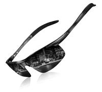 DADA-PRO Occhiali da sole polarizzati Uomo Running Wrap Around Golf Driving Sports Cycling Sun Glasses- Protezione UV Designer Shades per la pesca escursionismo(Nero/Non Specchiato)