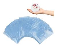 Dadabig 200 Pezzi Sacchetti Termoretraibili, Sacchetti di Imballaggio in PVC per Bombe da Bagno Saponetta Fatto a Mano Piccolo Artigianato Fai da Te-Trasparente