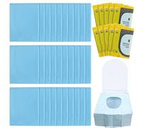 Dadabig 40pcs Copriwater USA e Getta Sedile WC Monouso Copriwater Copertura Igienica Monouso Universale W Copriwater Usa e Getta Igienici per Bambini Adulti Getta Coprisedile WC Antibatterico, 38*58cm