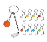 Dadabig 9 Pezzi Portachiavi Piccoli Portachiavi Pallina da Golf Accessori Portachiavi Creativi Portachiavi con Ciondolo da Golf,6 Colori