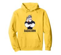 Dadacorn Strong Unicorn Dad Baby Father's Day Funny Papa Felpa con Cappuccio