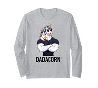 Dadacorn Strong Unicorn Dad Baby Father's Day Funny Papa Maglia a Manica