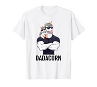 Dadacorn Strong Unicorn Dad Baby Father's Day Funny Papa Maglietta