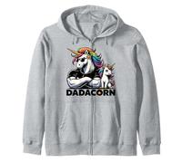 Dadacorn Unicorn Dad And Baby Unicorn, Festa del papà Dadacorn Felpa con Cappuccio