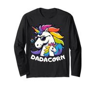 Dadacorn Unicorn Dad And Baby Unicorn, Festa del papà Dadacorn Maglia a Manica