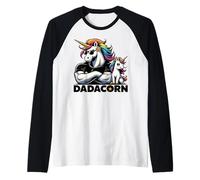 Dadacorn Unicorn Dad And Baby Unicorn, Festa del papà Dadacorn Maglia con Maniche Raglan