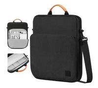 Dadanism 13" Borsa per Tablet con Tracolla Compatibile con iPad Pro 13" M5/M4, iPad Air 13" M4/M3, MacBook Neo 13", MacBook Air 13" M5/M4, Galaxy Tab S10 FE Plus 13,1"/Tab S10+ 12,4", Nero+Grigio