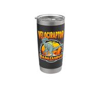 Dadasaurus Velociraptor Dinosaur Dad Dinosaurs Lover Fathers Bicchiere termico in acciaio inox doppia parete
