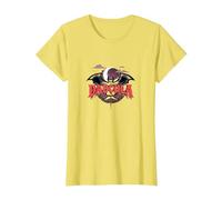 Dadcula: Spooky Dad Halloween Vampiro Bat Baffi Maglietta, Donna, Limone, L
