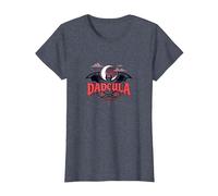Dadcula: Spooky Dad Halloween Vampiro Bat Baffi Maglietta, Donna, Pervinca, S