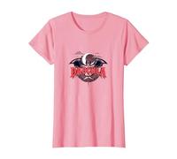 Dadcula: Spooky Dad Halloween Vampiro Bat Baffi Maglietta, Donna, Rosa, S