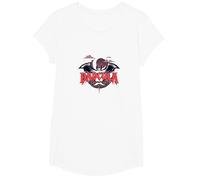 Dadcula: Spooky Dad Halloween Vampiro Bat Baffi Maglietta, Ragazze, Bianco, S