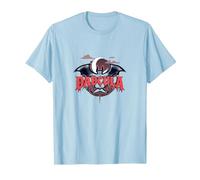 Dadcula: Spooky Dad Halloween Vampiro Bat Baffi Maglietta, Uomo, Celeste, S