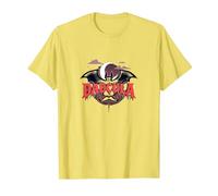 Dadcula: Spooky Dad Halloween Vampiro Bat Baffi Maglietta, Uomo, Limone, S