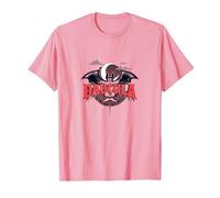 Dadcula: Spooky Dad Halloween Vampiro Bat Baffi Maglietta, Uomo, Rosa, S