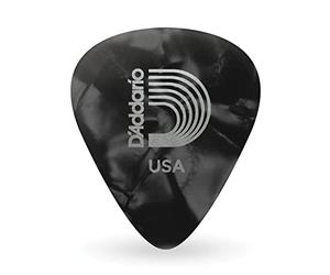D'Addario 1CBKP6-25 Confezione da 25 Plettri Duri Planet Waves, Celluloide, Nero