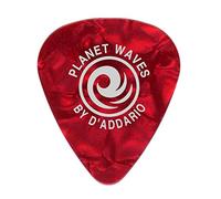 D'Addario 1CRP4-10 Confezione da 10 Plettri Medi Planet Waves, in Celluloide, Rosso Perla