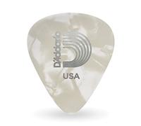 D'Addario 1CWP4-10 Confezione da 10 Plettri Medi Planet Waves, in Celluloide, Bianco Perla