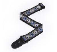 D'Addario 2" Tubular Webbing w/Blue Jaquard Design Guitar Strap