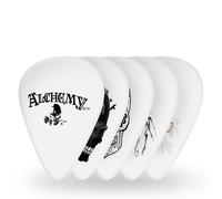 D'Addario Alchemy Plettri per chitarra in celluloide - Natural Feel Warm Tone - Skull Collection, Medium 0.70 mm, confezione da 10
