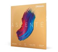 D'Addario Ascenté - Muta di corde per violino, scala 1/8, tensione media