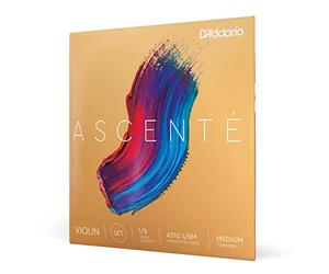 D'Addario Ascenté - Muta di corde per violino, scala 1/8, tensione media