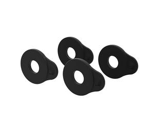 D'Addario Blocchi Flex Lock Strap - Blocca le cinghie in posizione - Proteggi il tuo strumento senza modifiche o hardware - Facile da attaccare - Set di 4 blocchi - Nero