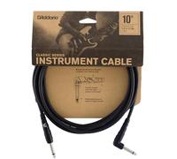 D'Addario Cavo per Chitarra - Da 1/4 di pollice maschio a 1/4 di pollice maschio - Cavo per strumenti della serie Classic - 10 piedi/3,05 metri - Estremità diritte/angolo retto - 1 confezione