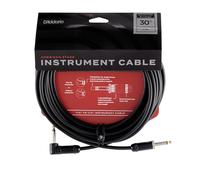 D'Addario Cavo per chitarra, da maschio 6,35 mm a maschio 6,35 mm, cavo per strumenti American Stage, dritto ad angolo retto, 9 m