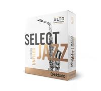 D'Addario Confezione da 10 ance medie con taglio americano Rico Select Jazz per sassofono contralto, durezza 4