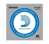 D'Addario Corda Singola Pl026 in Acciaio per Chitarra.026