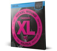 D'Addario Corde Basso Elettrico - XL EXL170-5 - 5 Corde - Lunga Scala, Luce, 45-130 - 1-Pacchetto