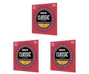 D'Addario Corde Chitarra Classica | EJ27N 3/4 | Classic Nylon | Corde per Chitarra Classica | Tensione Normale | 3/4 Set | 1 Pacchetto (Confezione da 3)