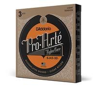 D'Addario Corde Chitarra Classica - Pro-Arte EJ43-3D - Set Corde Chitarra Acustica Nylon - Tensione Leggera, 3-Pacchetto