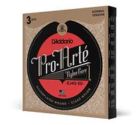D'Addario Corde Chitarra Classica - Pro-Arte EJ45-3D - Set Corde Chitarra Acustica Nylon - Tensione Normale, 3-Pacchetto