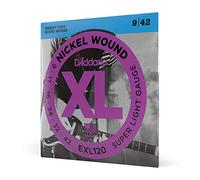 D'Addario Corde Chitarra Elettrica - EXL120 - Set Corde per Chitarra Elettrica per Ferita Nichel - 6 Corde - Super Leggero, 09-42 - 1-Paccetto
