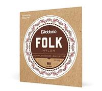 D'Addario Corde Classiche Folk Nylon EJ32, Ball End, Black