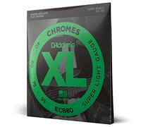 D'Addario Corde Flatwound per Basso XL Chromes ECB80, 40-95, Super Light | Le corde per basso XL Chromes Flatwound offrono un suono caldo, una sensazione di gioco liscia e durata.