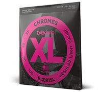 D'Addario Corde Flatwound per Basso XL Chromes ECB81SL, 45-100, Super Long Scale
